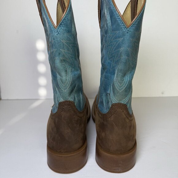 Justin‎ Big Bucks 11” Western Square Toe Walnut Boots Men Size 12D NEW Vibram - Picture 3 of 14